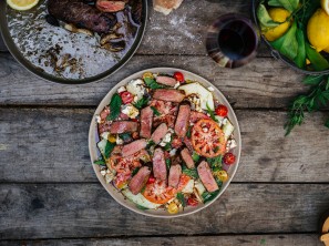 SPAR Mahlzeit Filet mit Melonen-Tomaten-Salat