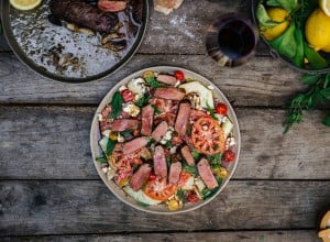 SPAR Mahlzeit Filet mit Melonen-Tomaten-Salat