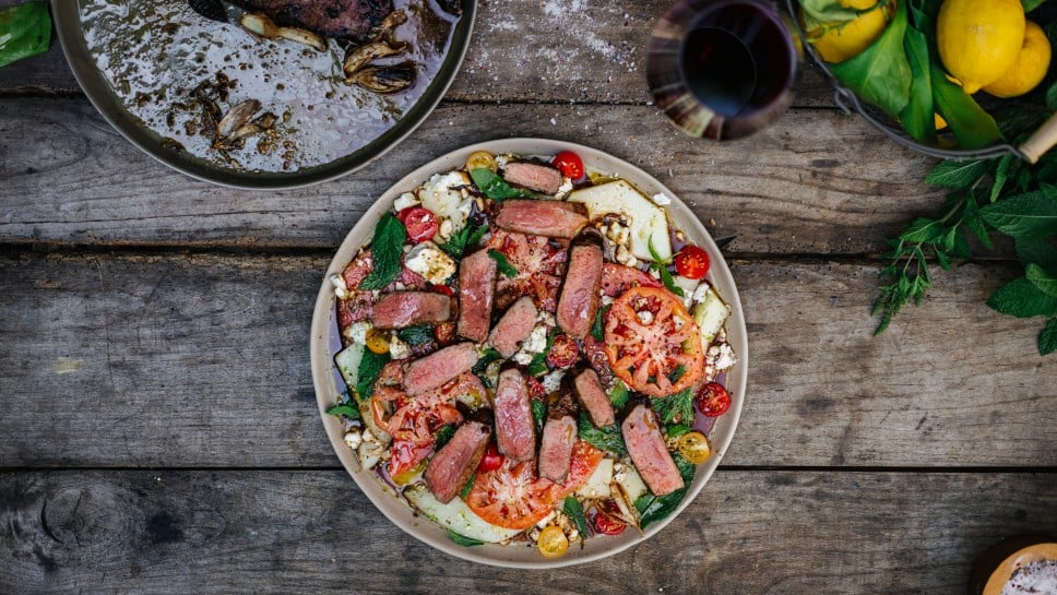 SPAR Mahlzeit Filet mit Melonen-Tomaten-Salat