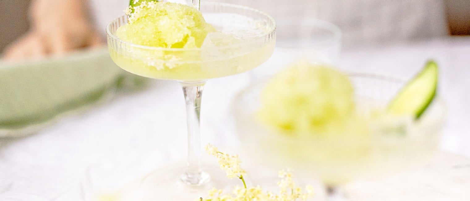 SPAR Mahlzeit Gurken-Holunder-Granita mit Prosecco