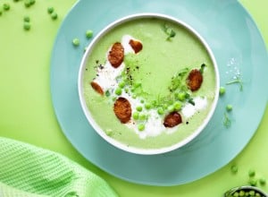 SPAR Mahlzeit! Erbsensuppe mit gebratenen Debrezinern