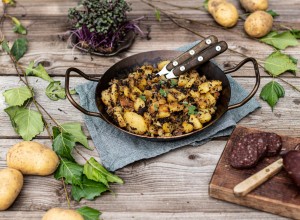 Erdäpfel-Blunzen-Gröstl