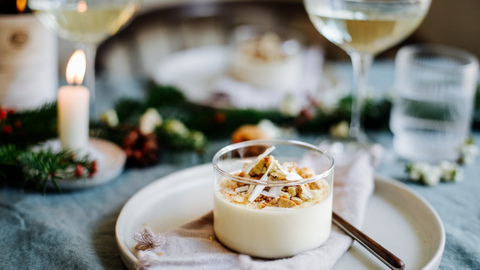 SPAR Mahlzeit Pannacotta mit Cantuccini-Crumbles