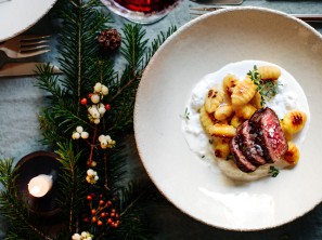 SPAR Mahlzeit Gnocchi auf Burrata-Creme mit Minuten-Steak