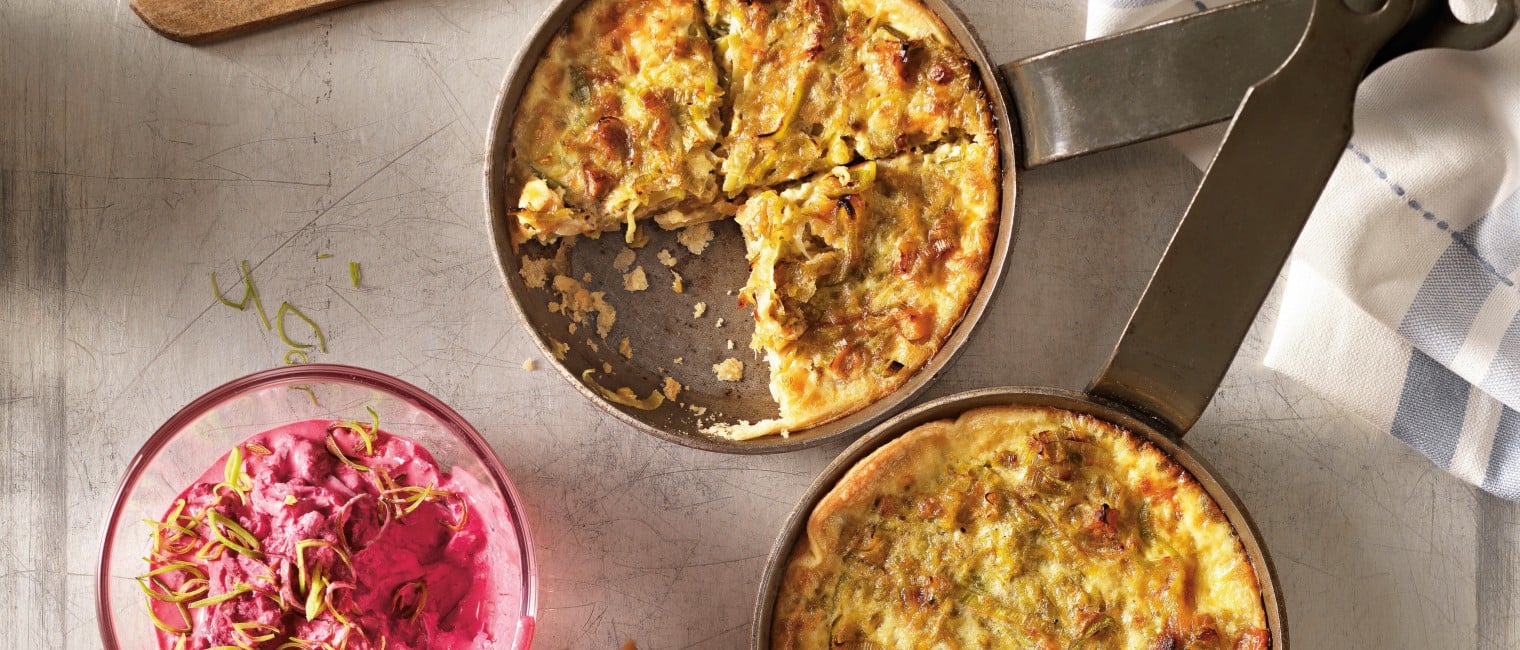 SPAR Mahlzeit Lauch-Quiche mit Rote-Bete-Dip