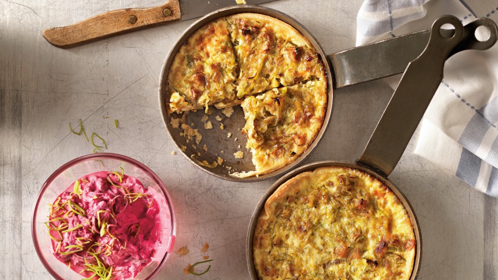 SPAR Mahlzeit Lauch-Quiche mit Rote-Bete-Dip