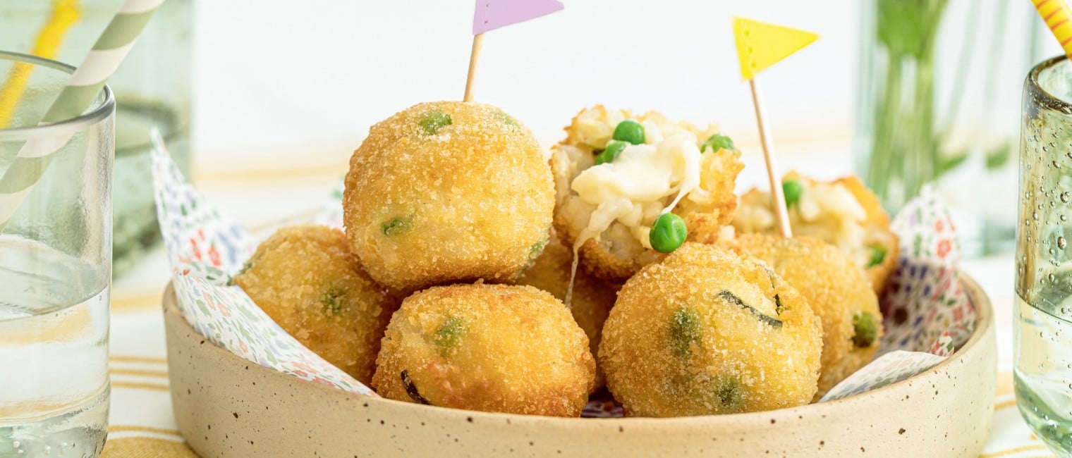 SPAR Mahlzeit Risottobällchen mit Zucchini, Erbsen und Mozzarella