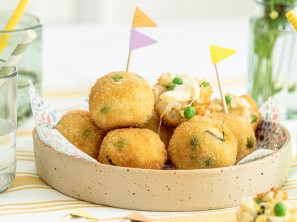 SPAR Mahlzeit Risottobällchen mit Zucchini, Erbsen und Mozzarella