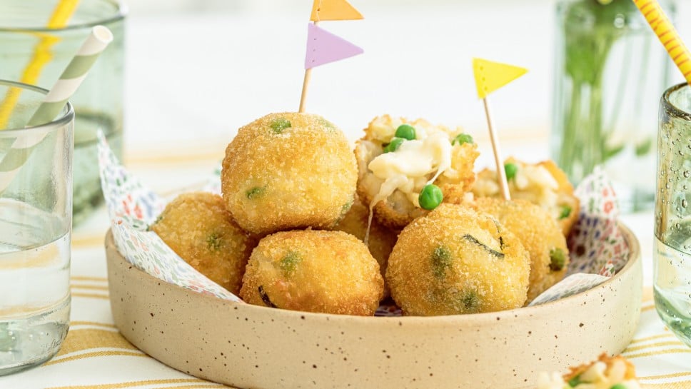SPAR Mahlzeit Risottobällchen mit Zucchini, Erbsen und Mozzarella