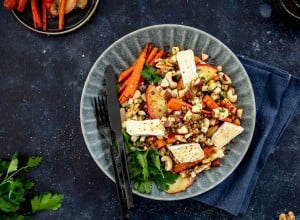 SPAR Mahlzeit Linsensalat mit karamellisierten Apfelstücken