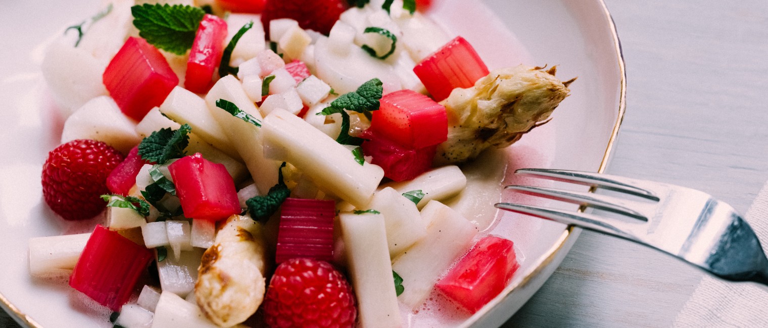 SPAR Mahlzeit Rhabarber-Spargel-Ceviche