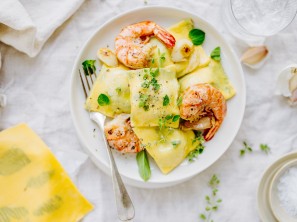 SPAR Mahlzeit Ravioli Blätter mit Scampi und Knoblauch