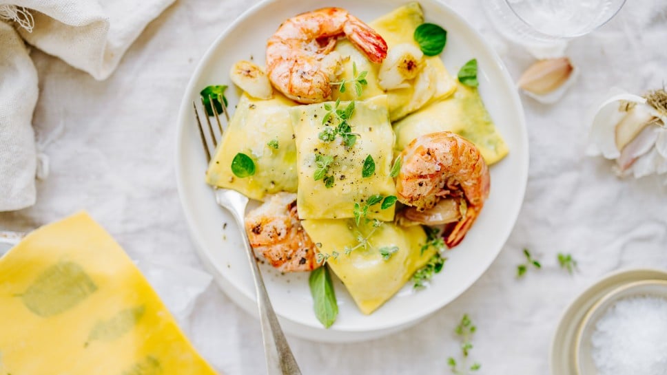 SPAR Mahlzeit Ravioli Blätter mit Scampi und Knoblauch