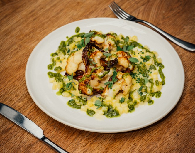 Erdäpfel-Risotto mit Karfiol