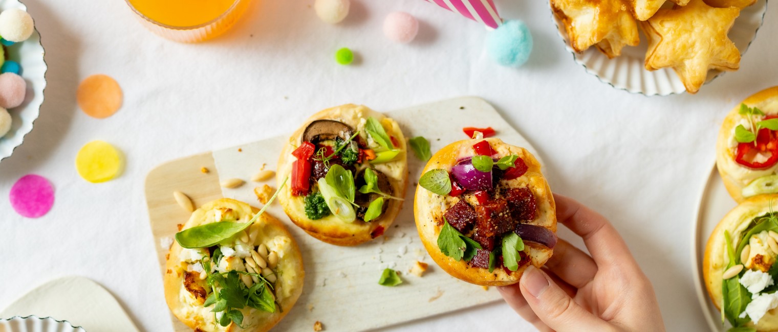 Mini-Pizzen in drei Variationen