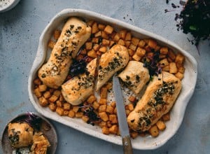 Sauerkrautstrudel mit Süßkartoffeln