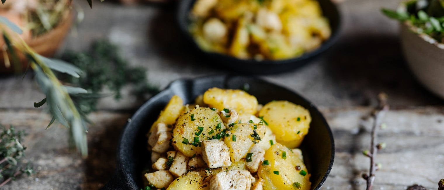 Gröstl mit Geflügelfleisch