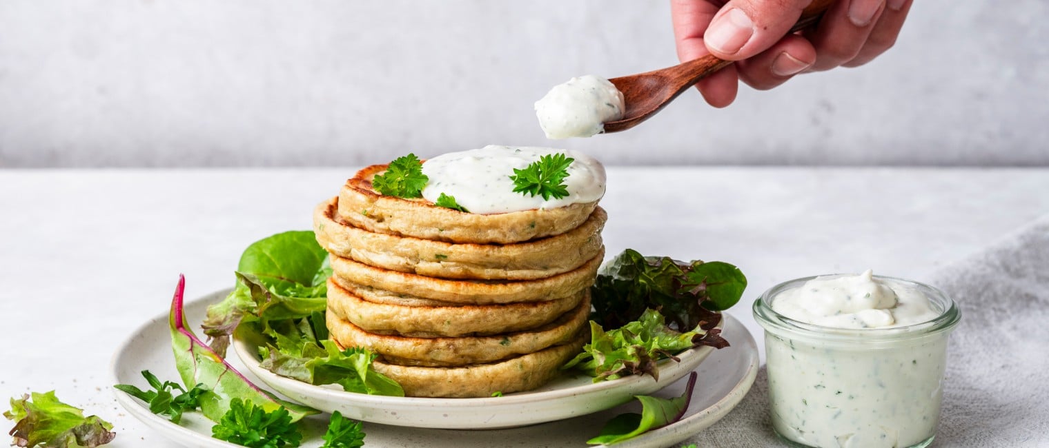 SPAR Mahlzeit Kartoffel-Pancakes mit Kräuteraufstrich
