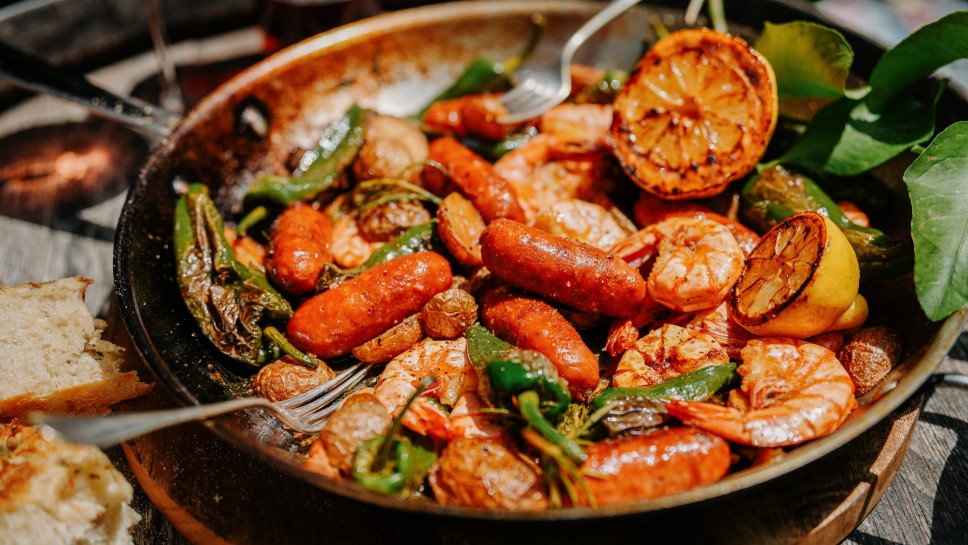 Chorizo, Garnelen