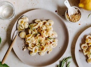 SPAR Mahlzeit Orecchiette mit weißen Bohnen und Rosamrin