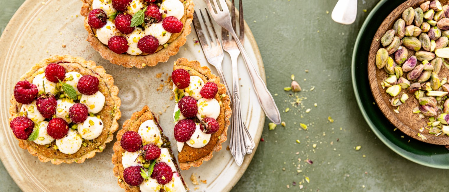 SPAR Mahlzeit Mürbteig-Tartelettes mit Pistazien-Frangipane