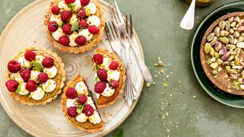 SPAR Mahlzeit Mürbteig-Tartelettes mit Pistazien-Frangipane