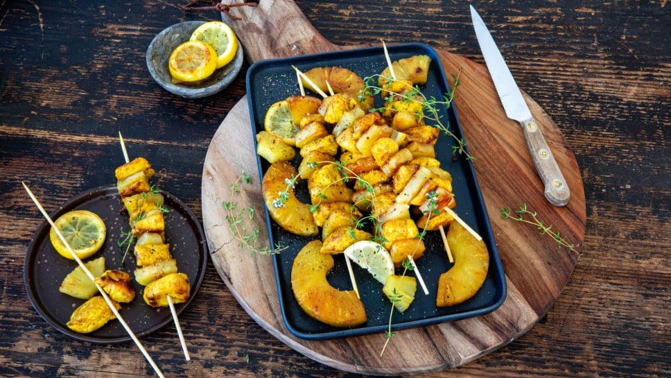 Hendl-Ananas-Spieße