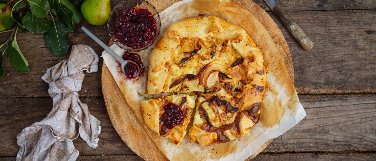 Camembert-Apfel-Galette