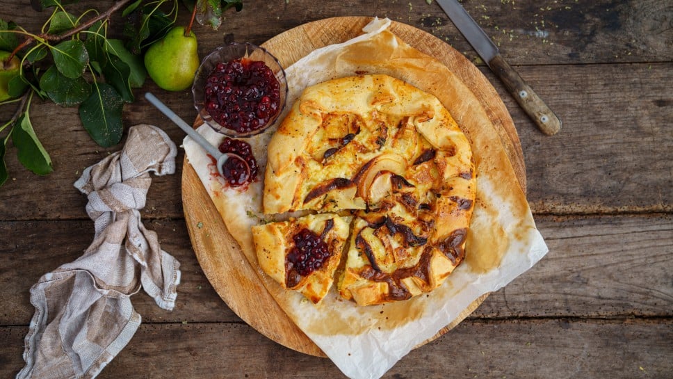Camembert-Apfel-Galette