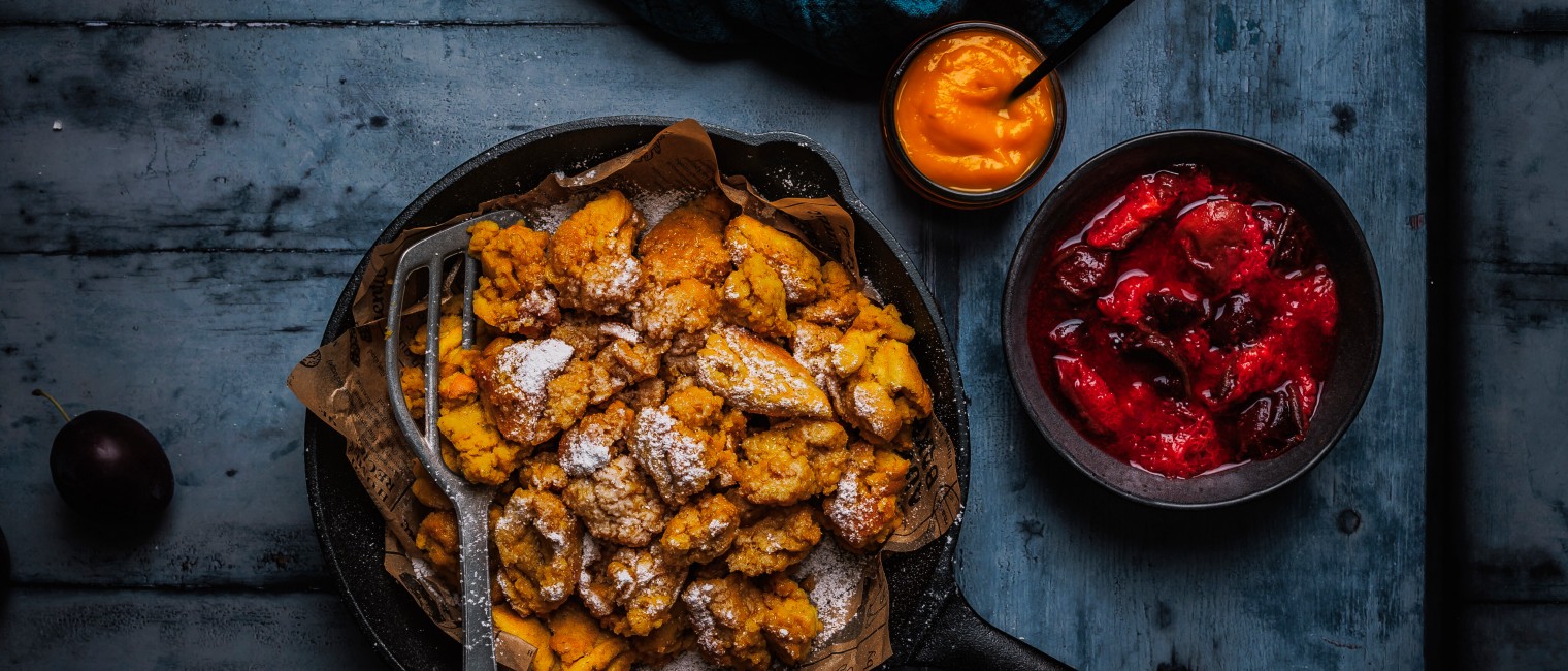 Kürbis-Kaiserschmarrn mit Zwetschgen-Kompott
