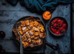 Kürbis-Kaiserschmarrn mit Zwetschgen-Kompott