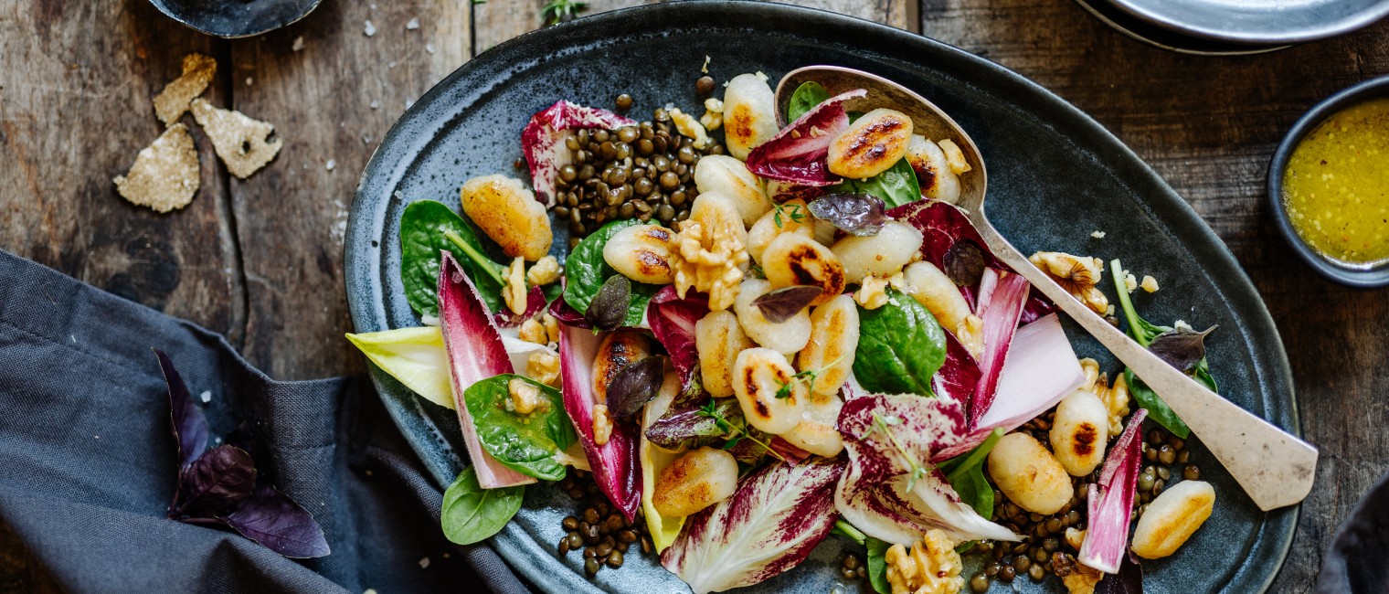 Wintersalat mit Trüffelgnocchi