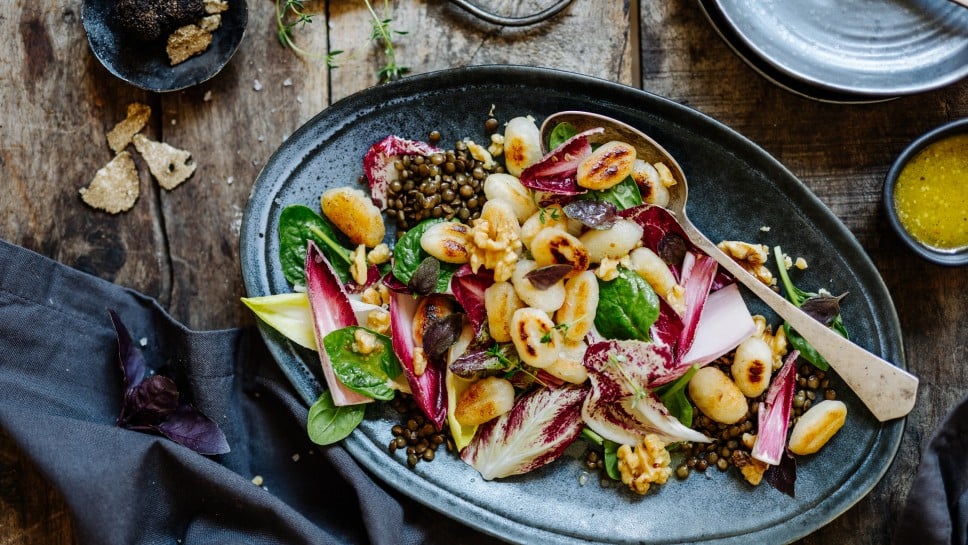 Wintersalat mit Trüffelgnocchi