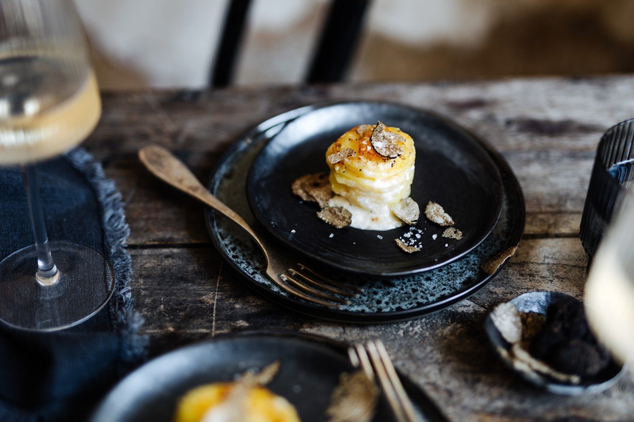 Getrüffelte Kartoffelgratin-Türmchen