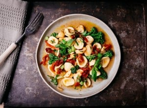 Paul Ivić, veganes Menü, Orecchiette mit getrockneten Tomaten