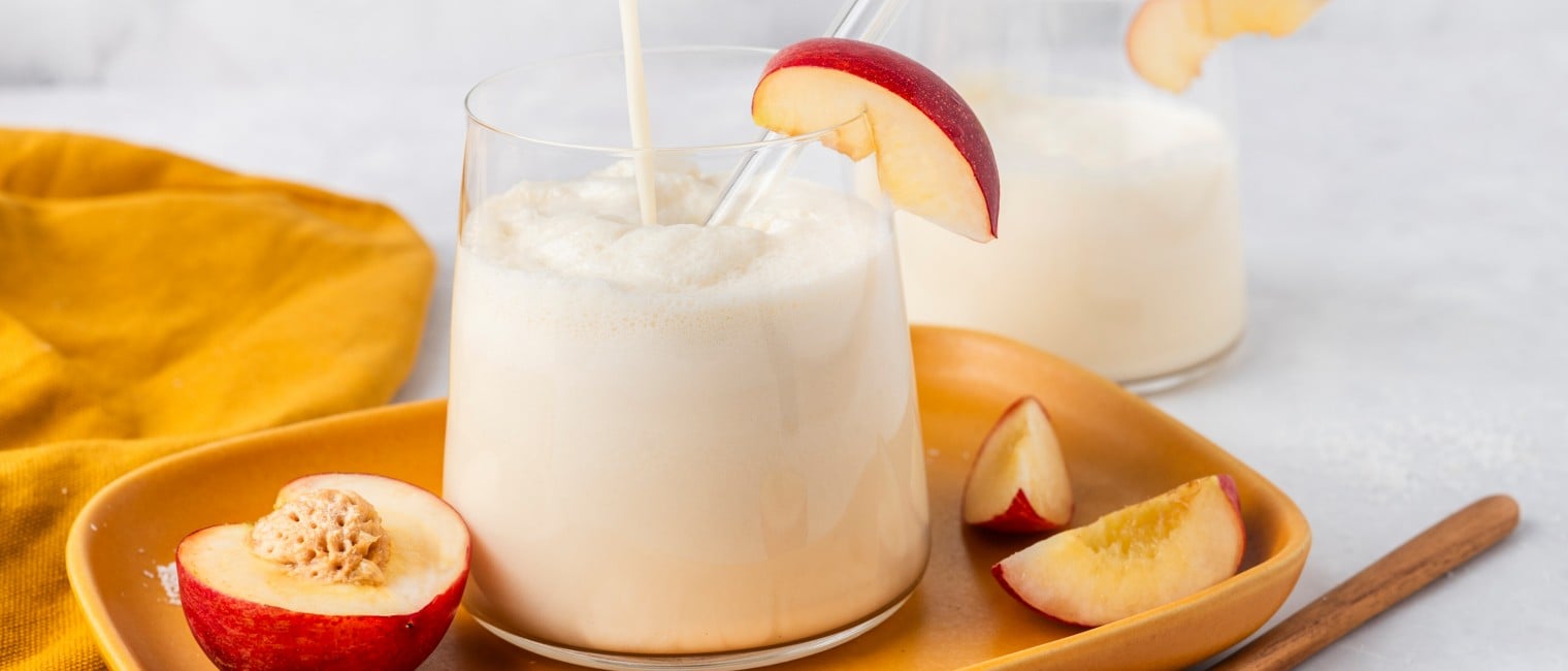 Cremiger Pfirsich-Drink