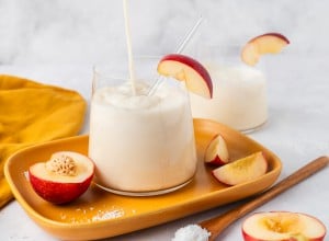 Cremiger Pfirsich-Drink