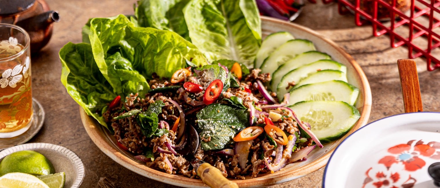 Larb Moo - thailändischer Salat mit Faschiertem