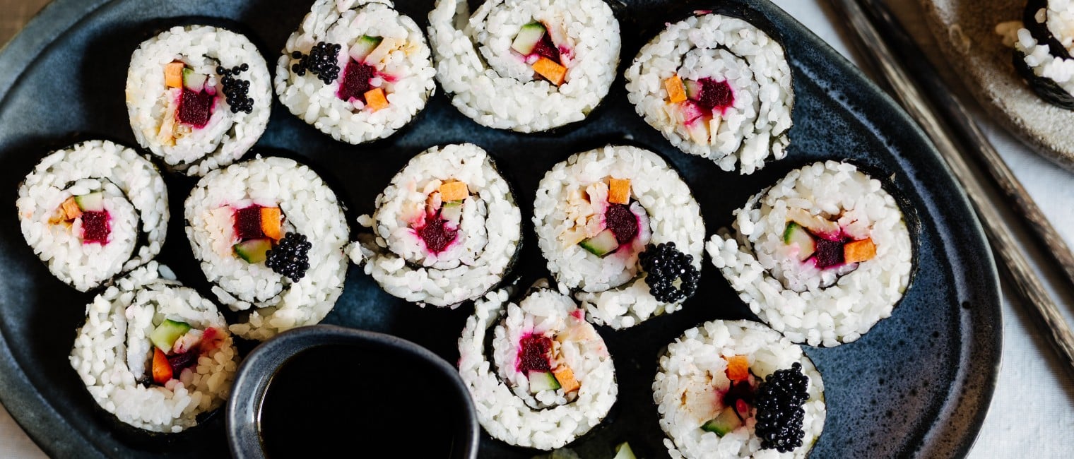 Sushi-Rolle mit heimischer Räucherforelle