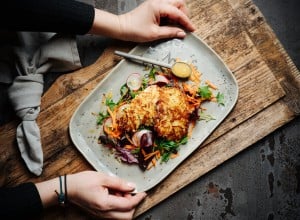 Schnitzel mit Kartoffelkruste