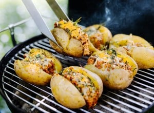 gefüllte Grillkartoffeln