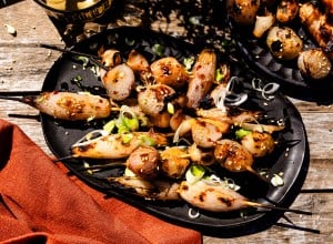 Schalotten- Spieße vom Grill