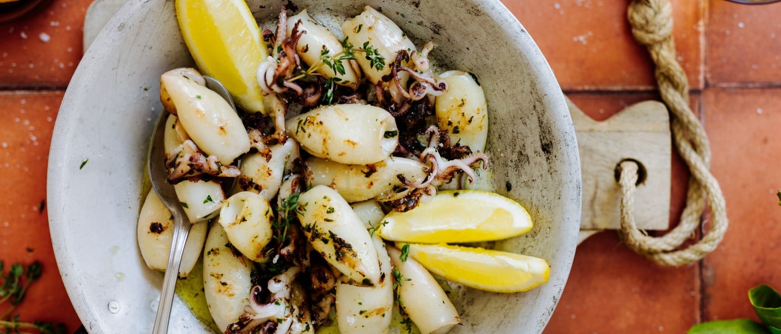 Gegrillte Calamari