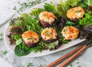 Gefüllte Champignons