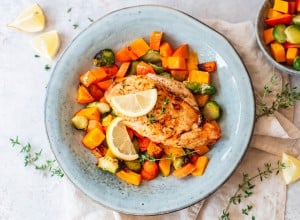 Hühnerbrustfilets mit Gemüse