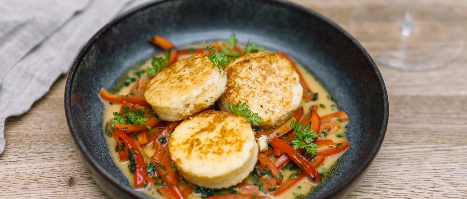 Kartoffeltaler mit Peperonata