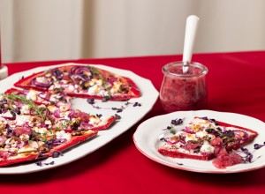 Rote Rüben Flammkuchen