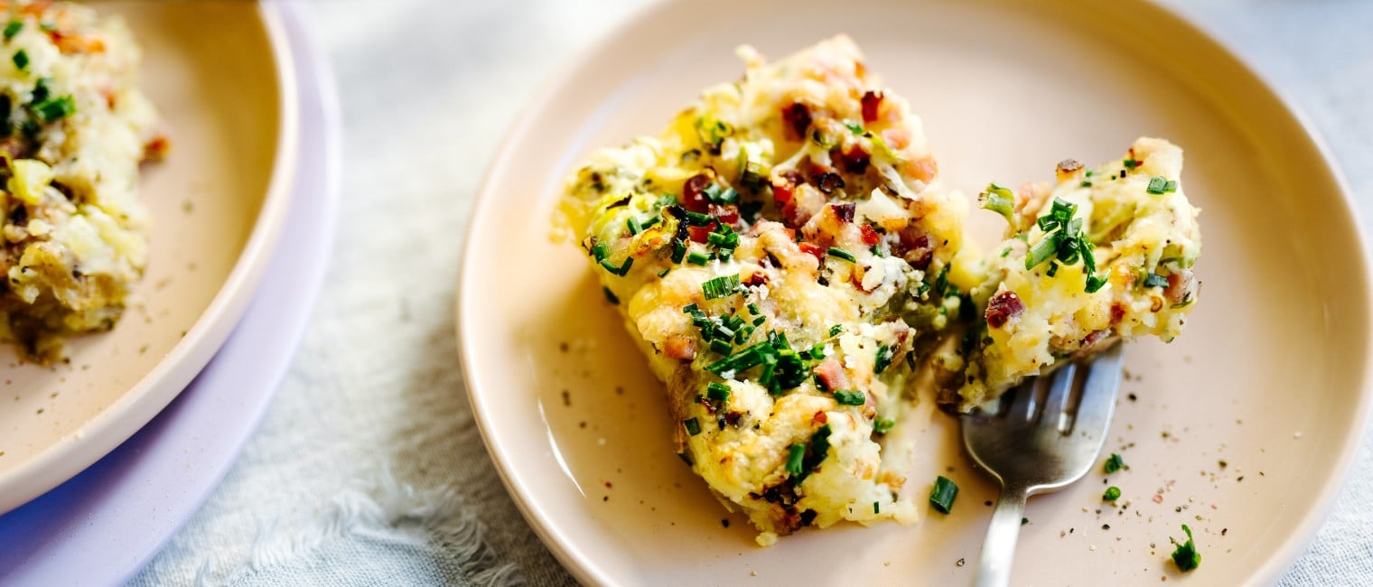 Smashed Potato Flammkuchen Style 