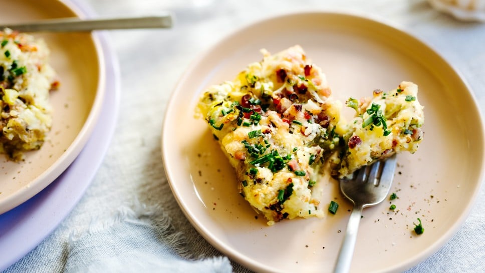 Smashed Potato Flammkuchen Style 