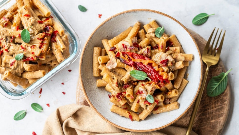 Maccheroni mit Maroni-Steinpliz-Creme